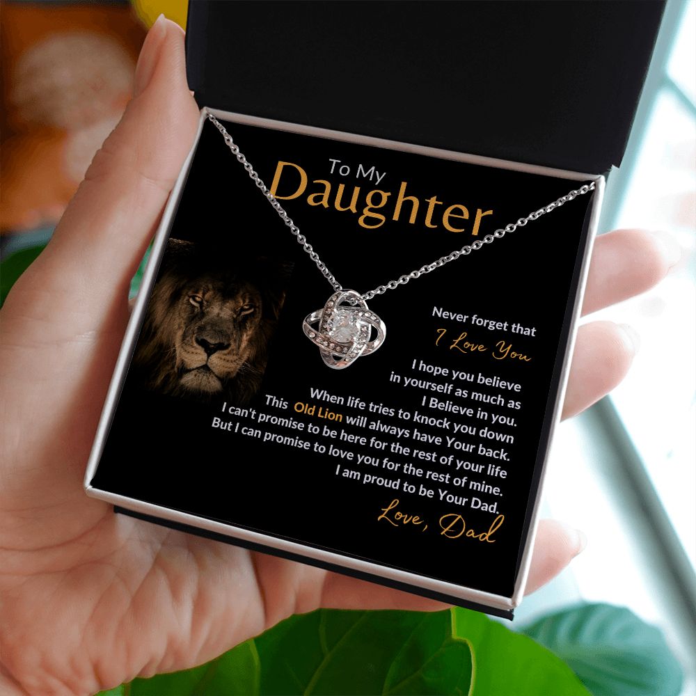 To My Daughter l Never Forget that I Love You (Love Knot Necklace) - Stacy Style