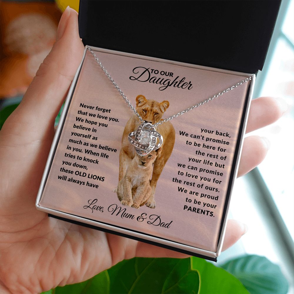To Our Daughter l Never forget that we love you (Love Knot Necklace) - Stacy Style