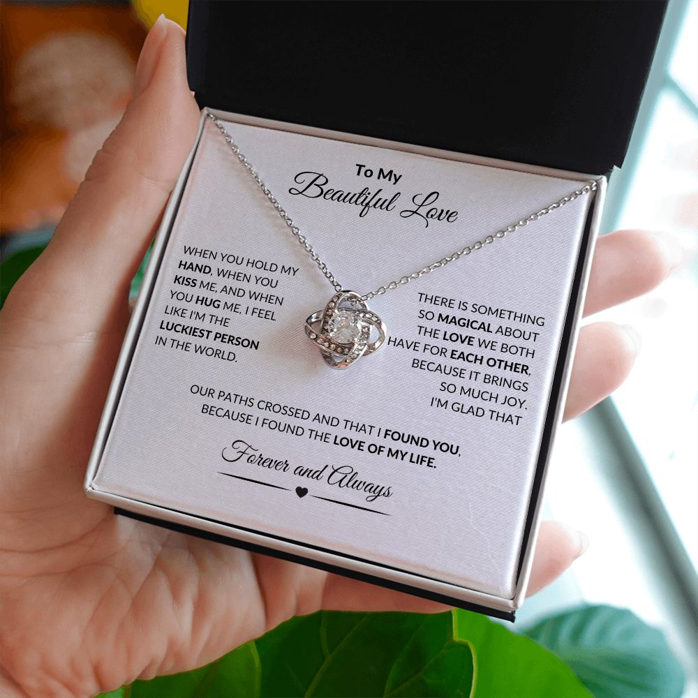 To My Beautiful Love l You are Love of My Love (Love Knot Necklace) - Stacy Style