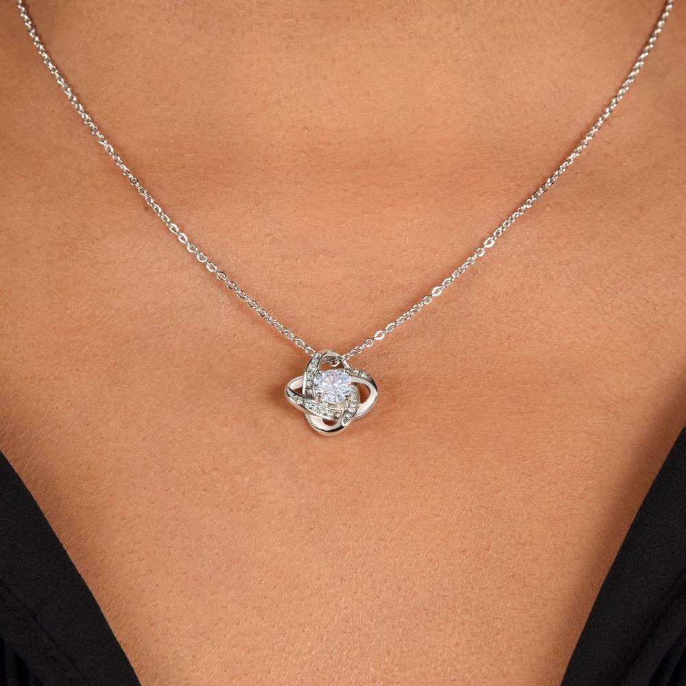 To My Badass Granddaughter l Straighten Your Crown (Love Knot Necklace) - Stacy Style