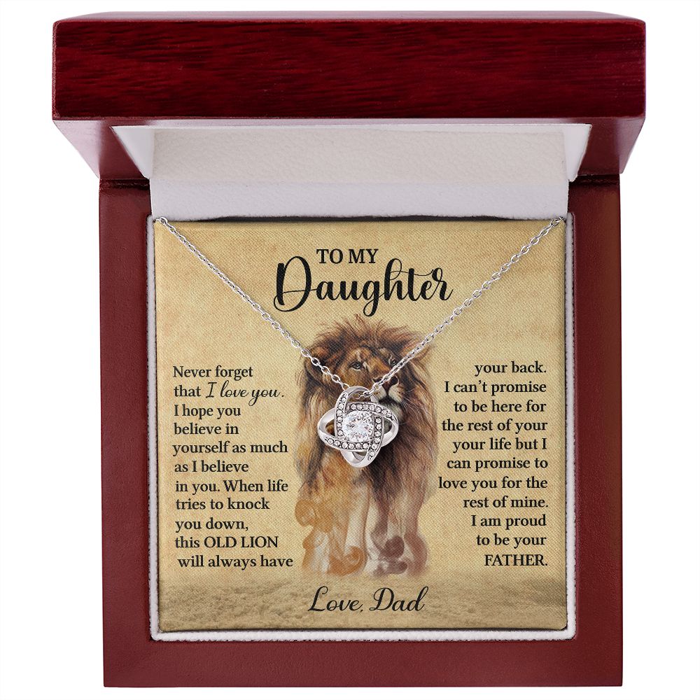 To My Daughter l I promise to always love you (Love Knot Necklace) - Stacy Style