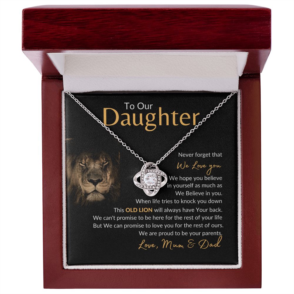 To Our Daughter l We Believe in You. (Love Knot Necklace) - Stacy Style