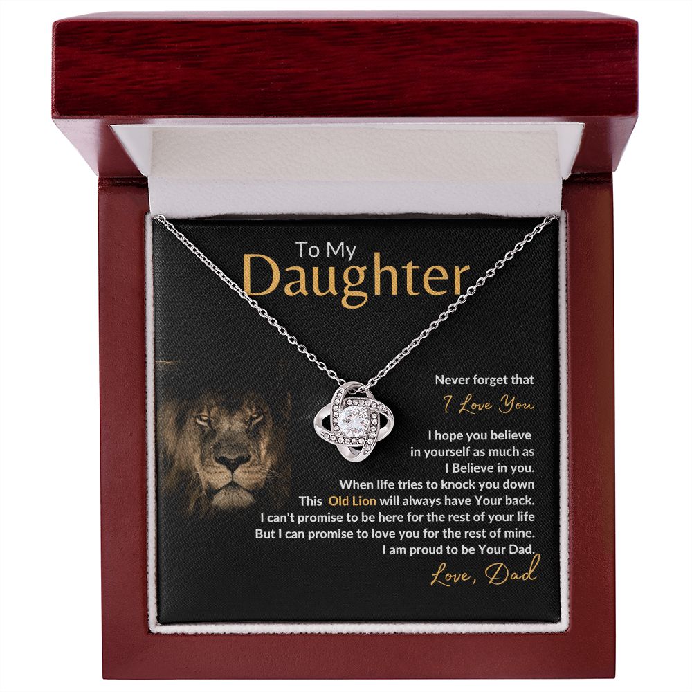 To My Daughter l Never Forget that I Love You (Love Knot Necklace) - Stacy Style