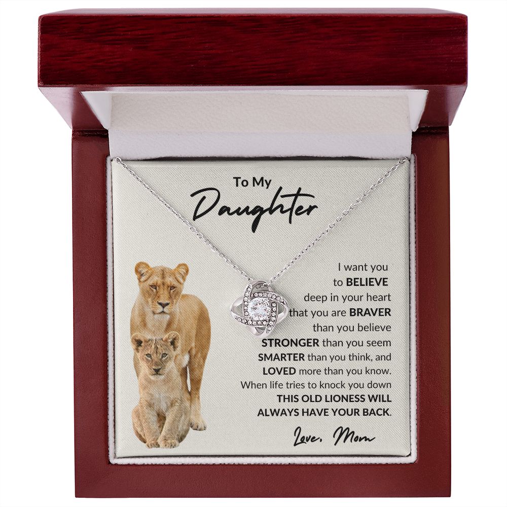 To My Daughter l I WANT YOU BELIEVE (Love Knot Necklace) - Stacy Style