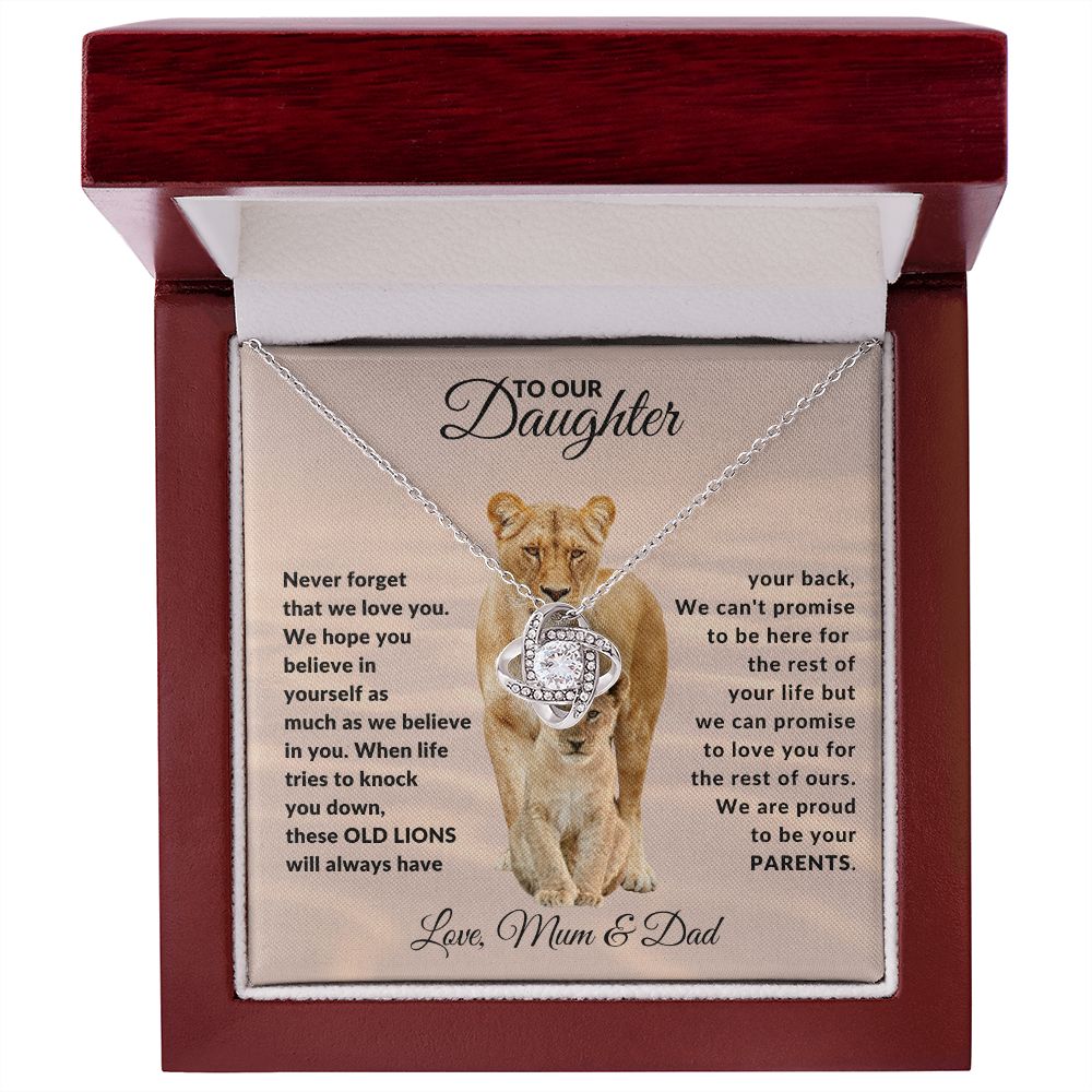 To Our Daughter l Never forget that we love you (Love Knot Necklace) - Stacy Style