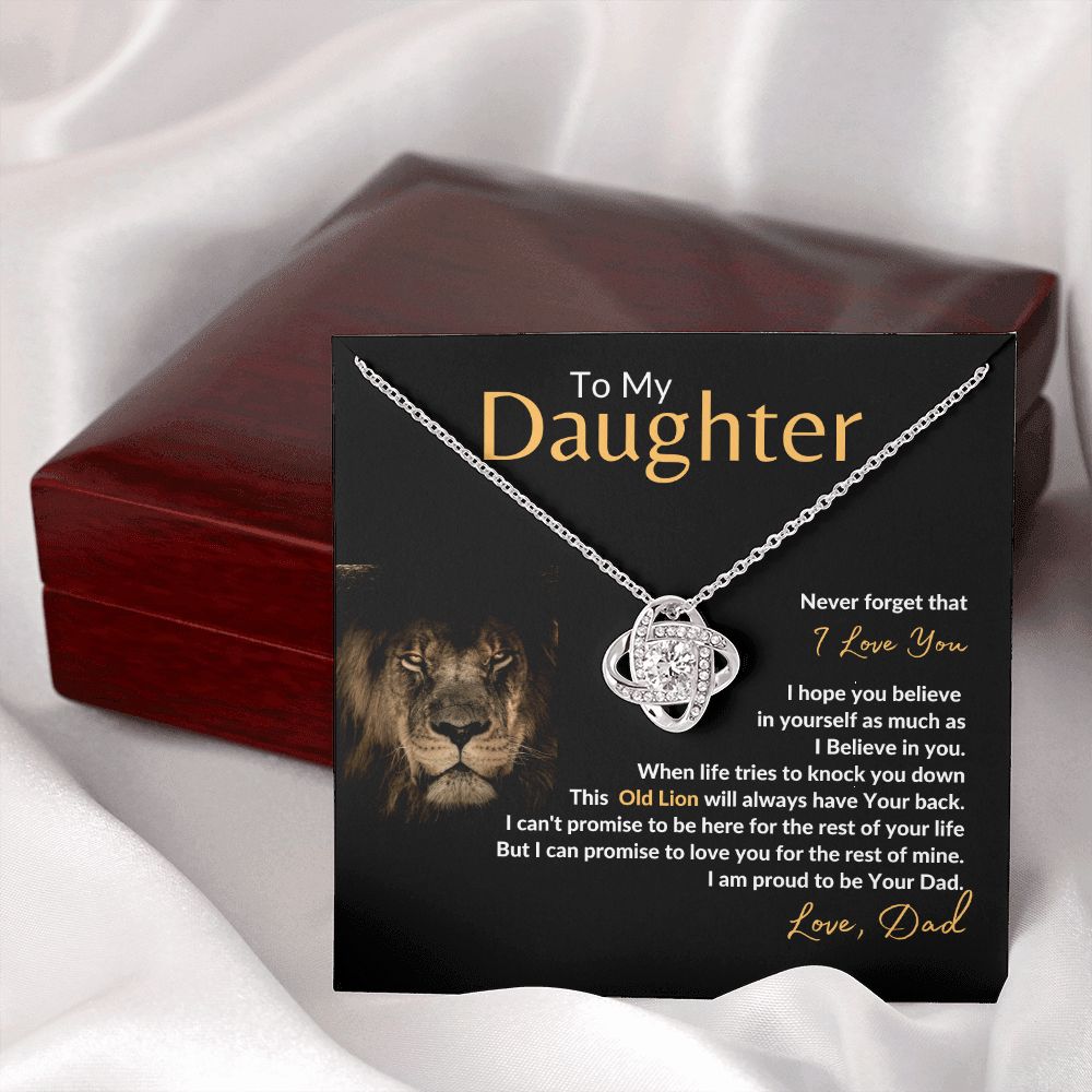 To My Daughter l Never Forget that I Love You (Love Knot Necklace) - Stacy Style