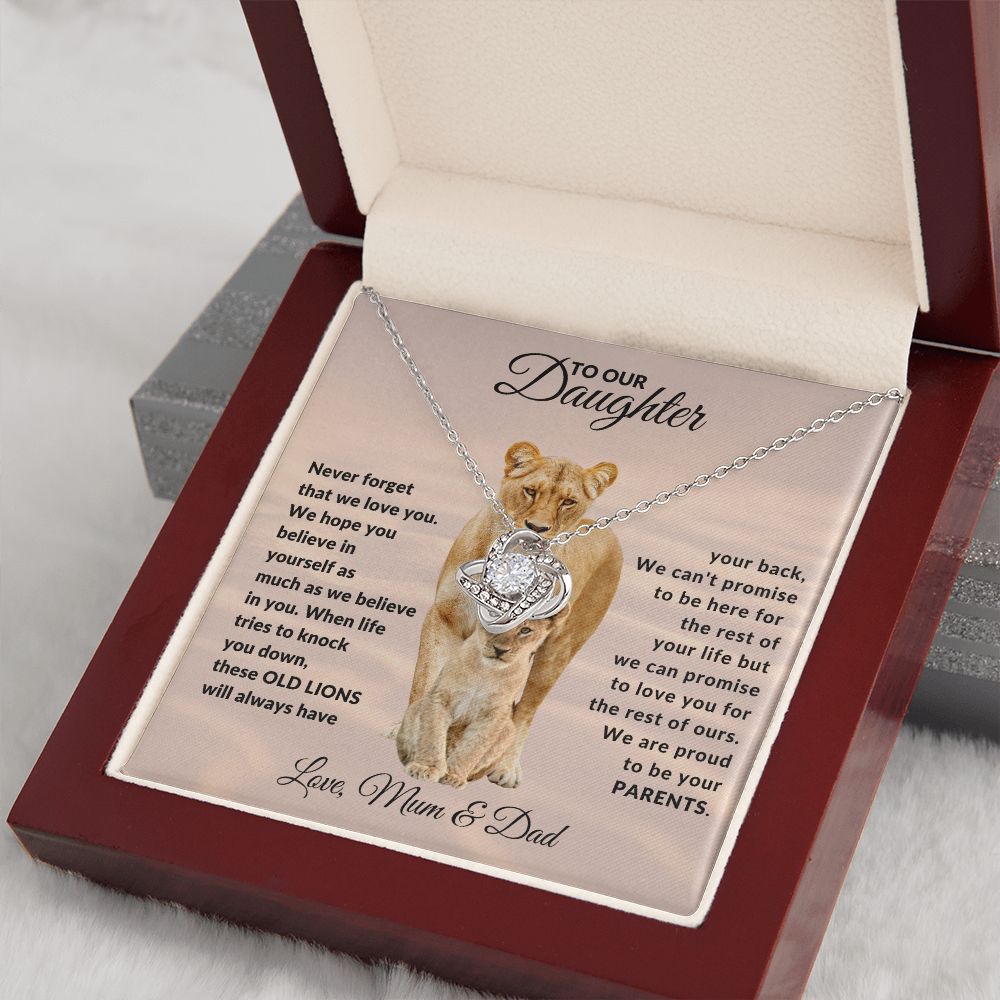 To Our Daughter l Never forget that we love you (Love Knot Necklace) - Stacy Style