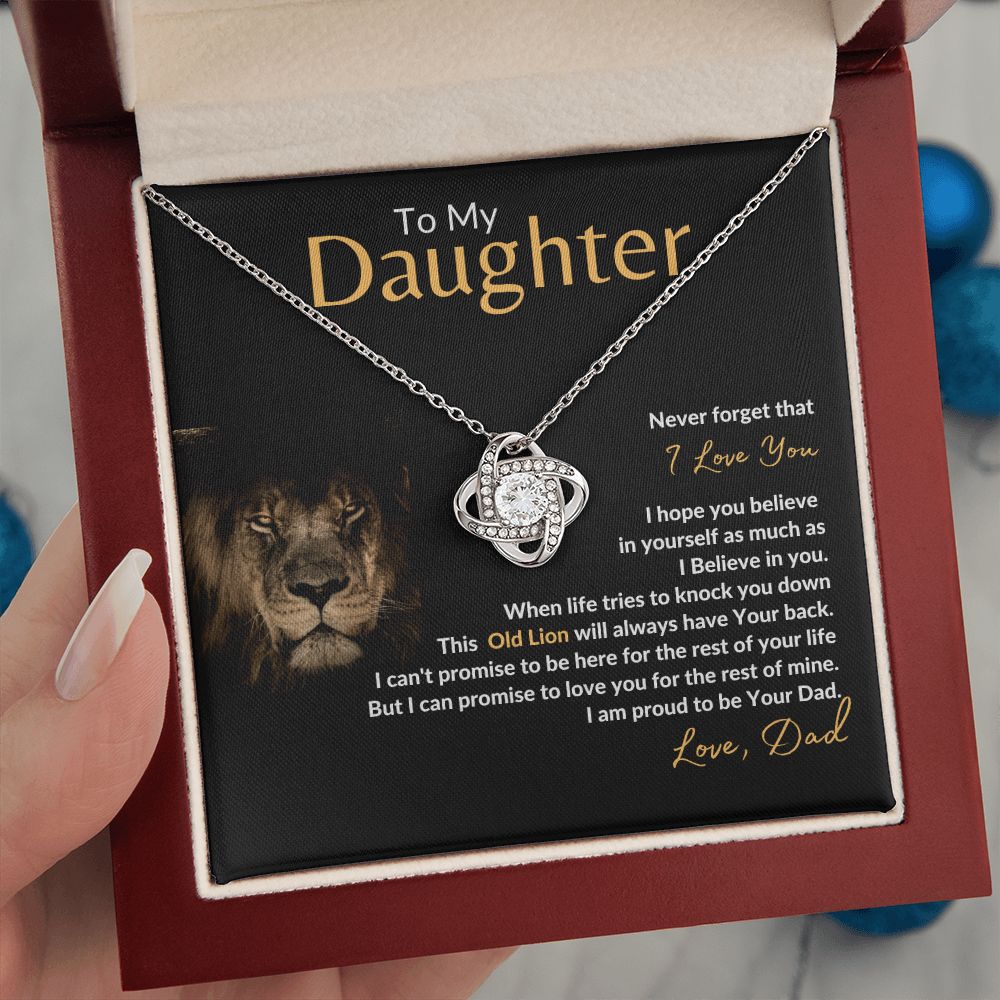 To My Daughter l Never Forget that I Love You (Love Knot Necklace) - Stacy Style