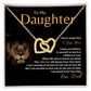 To My Daughter l Never Forget that I Love You (Interlocking Heart Necklace) - Stacy Style