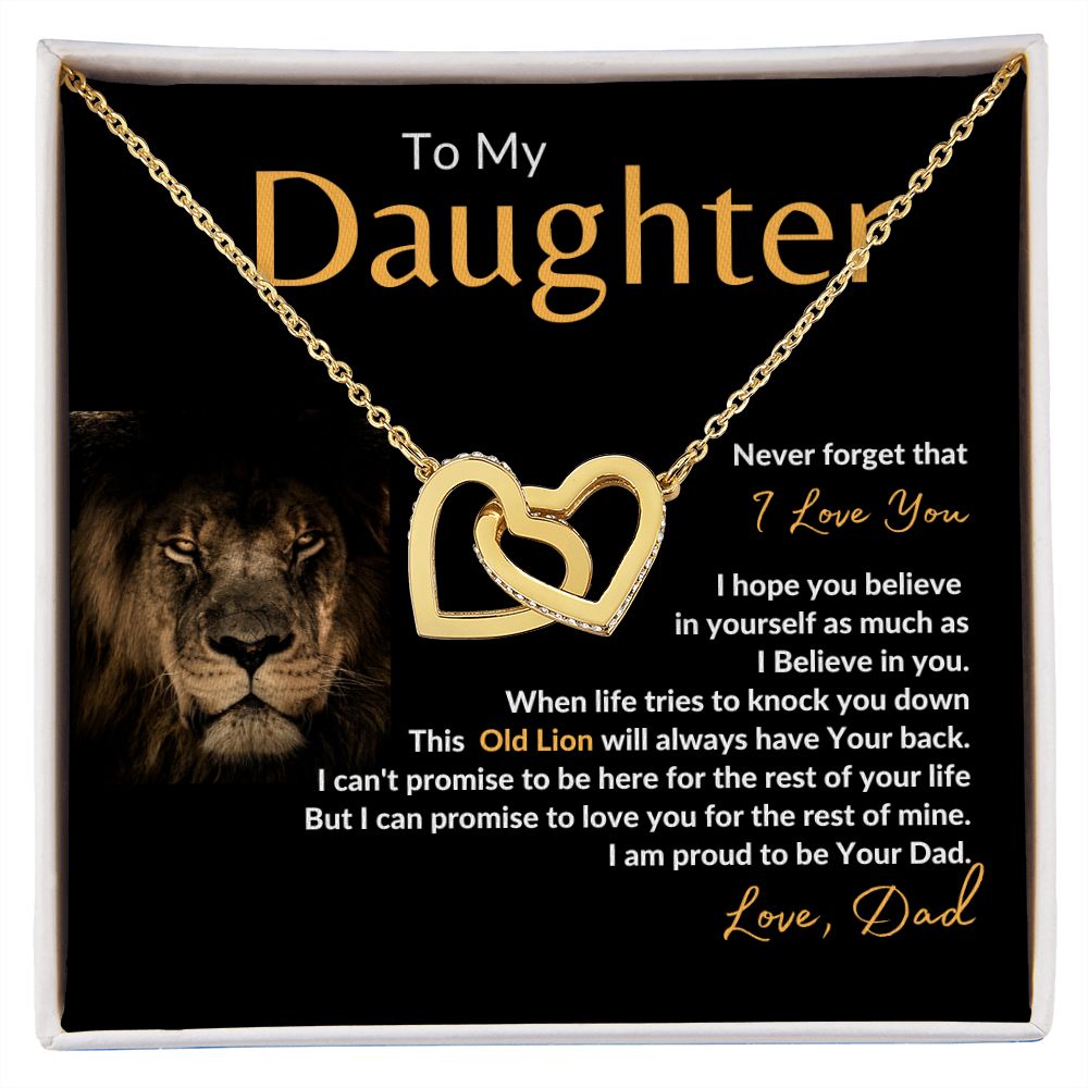 To My Daughter l Never Forget that I Love You (Interlocking Heart Necklace) - Stacy Style