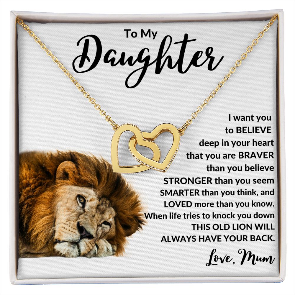 To My Daughter l YOU ARE BRAVER THAN YOU BELIEVE (Interlocking hearts) - Stacy Style