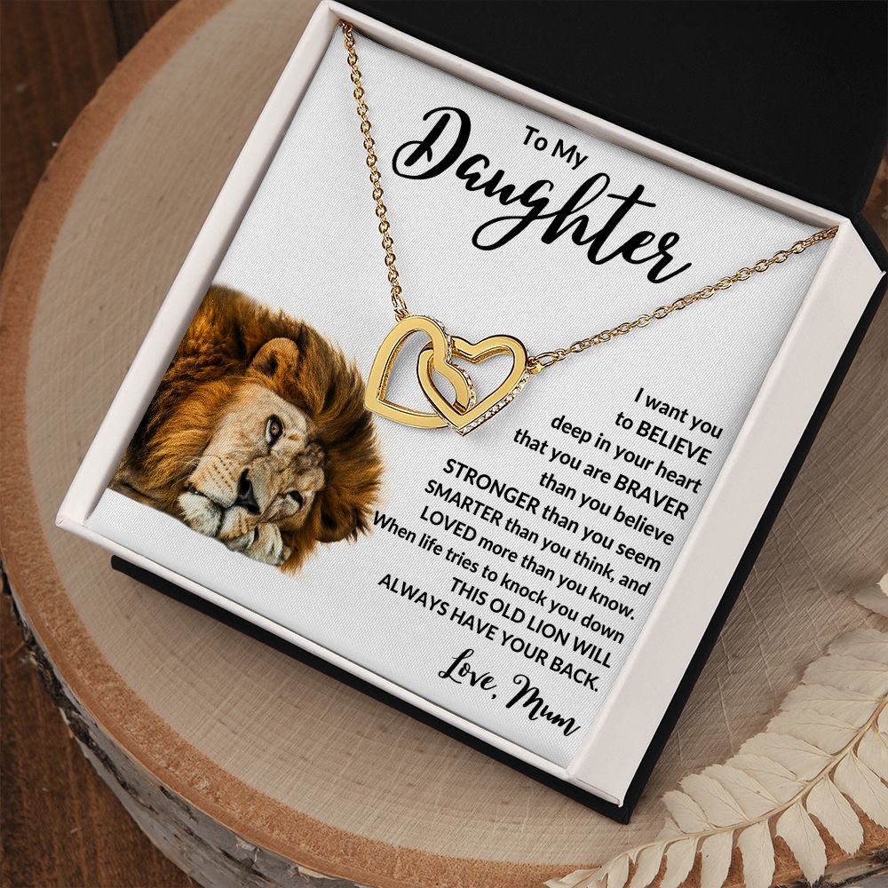 To My Daughter l YOU ARE BRAVER THAN YOU BELIEVE (Interlocking hearts) - Stacy Style