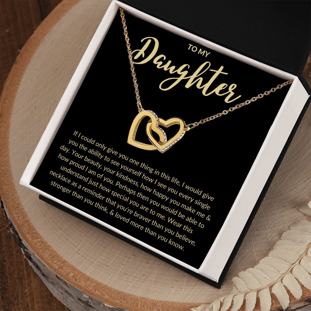 To My Daughter l You are special to me (Interlocking Heart Necklace) - Stacy Style