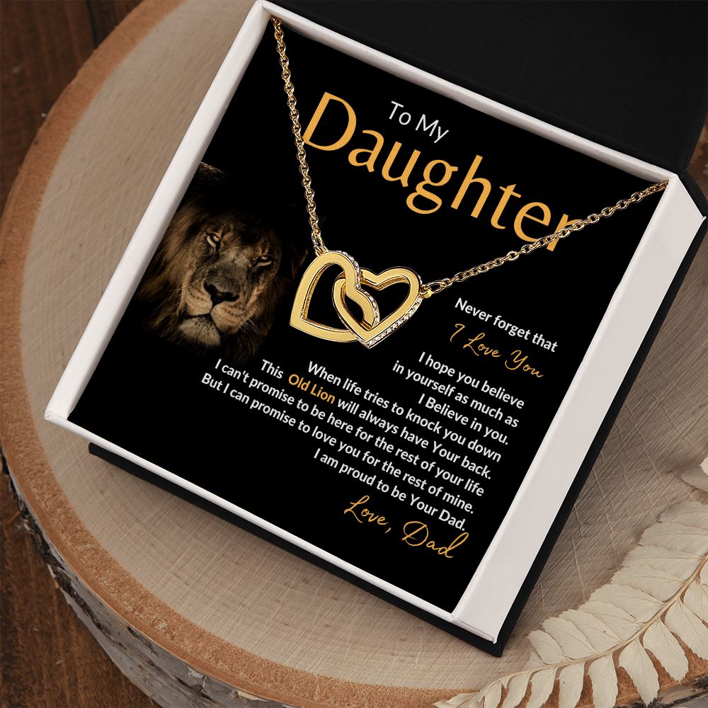 To My Daughter l Never Forget that I Love You (Interlocking Heart Necklace) - Stacy Style