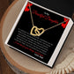 To My Daughter (From Dad) Interlocking Heart Necklace - Stacy Style