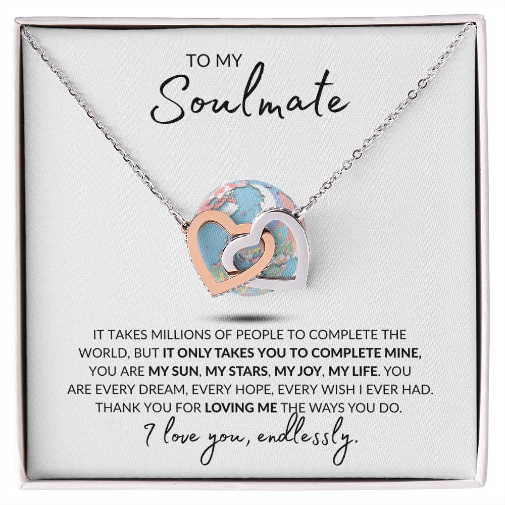 To My Soulmate l YOU AE MY WORLD (Interlocking hearts) - Stacy Style