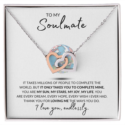 To My Soulmate l YOU AE MY WORLD (Interlocking hearts) - Stacy Style