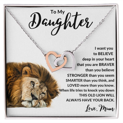 To My Daughter l YOU ARE BRAVER THAN YOU BELIEVE (Interlocking hearts) - Stacy Style