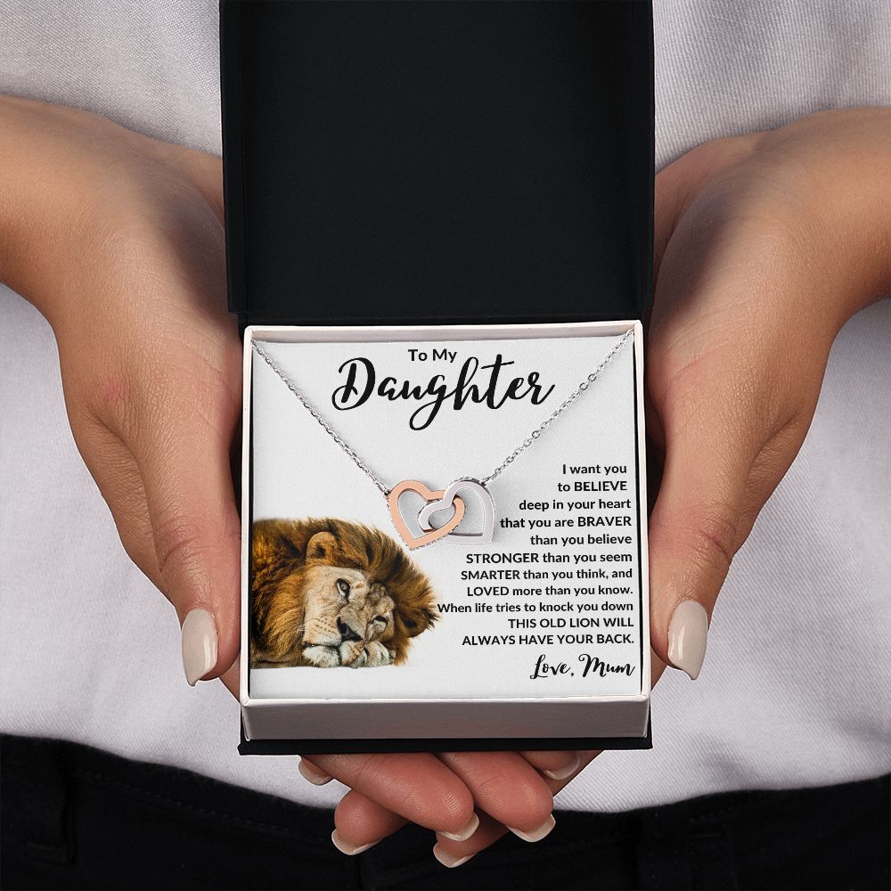 To My Daughter l YOU ARE BRAVER THAN YOU BELIEVE (Interlocking hearts) - Stacy Style