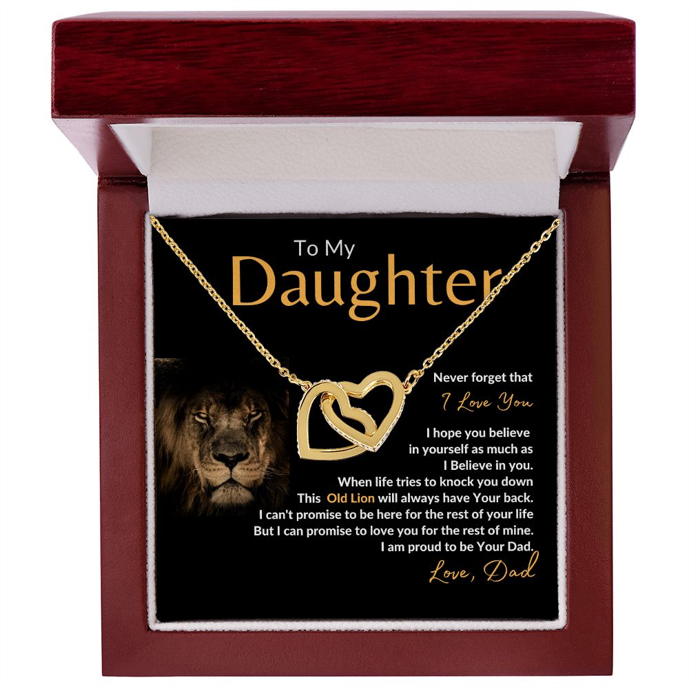 To My Daughter l Never Forget that I Love You (Interlocking Heart Necklace) - Stacy Style