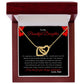 To My Daughter (From Dad) Interlocking Heart Necklace - Stacy Style
