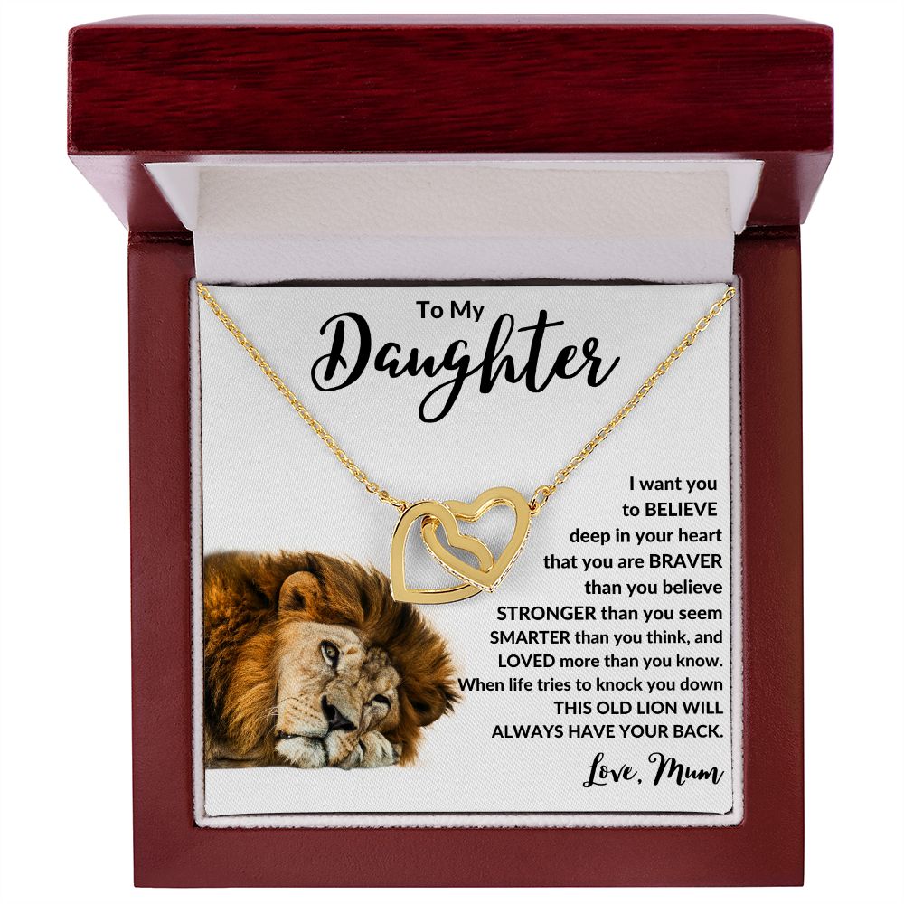 To My Daughter l YOU ARE BRAVER THAN YOU BELIEVE (Interlocking hearts) - Stacy Style