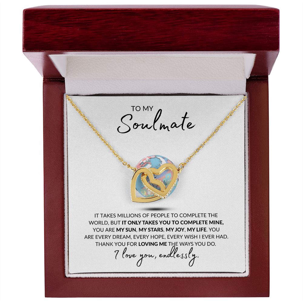 To My Soulmate l YOU AE MY WORLD (Interlocking hearts) - Stacy Style