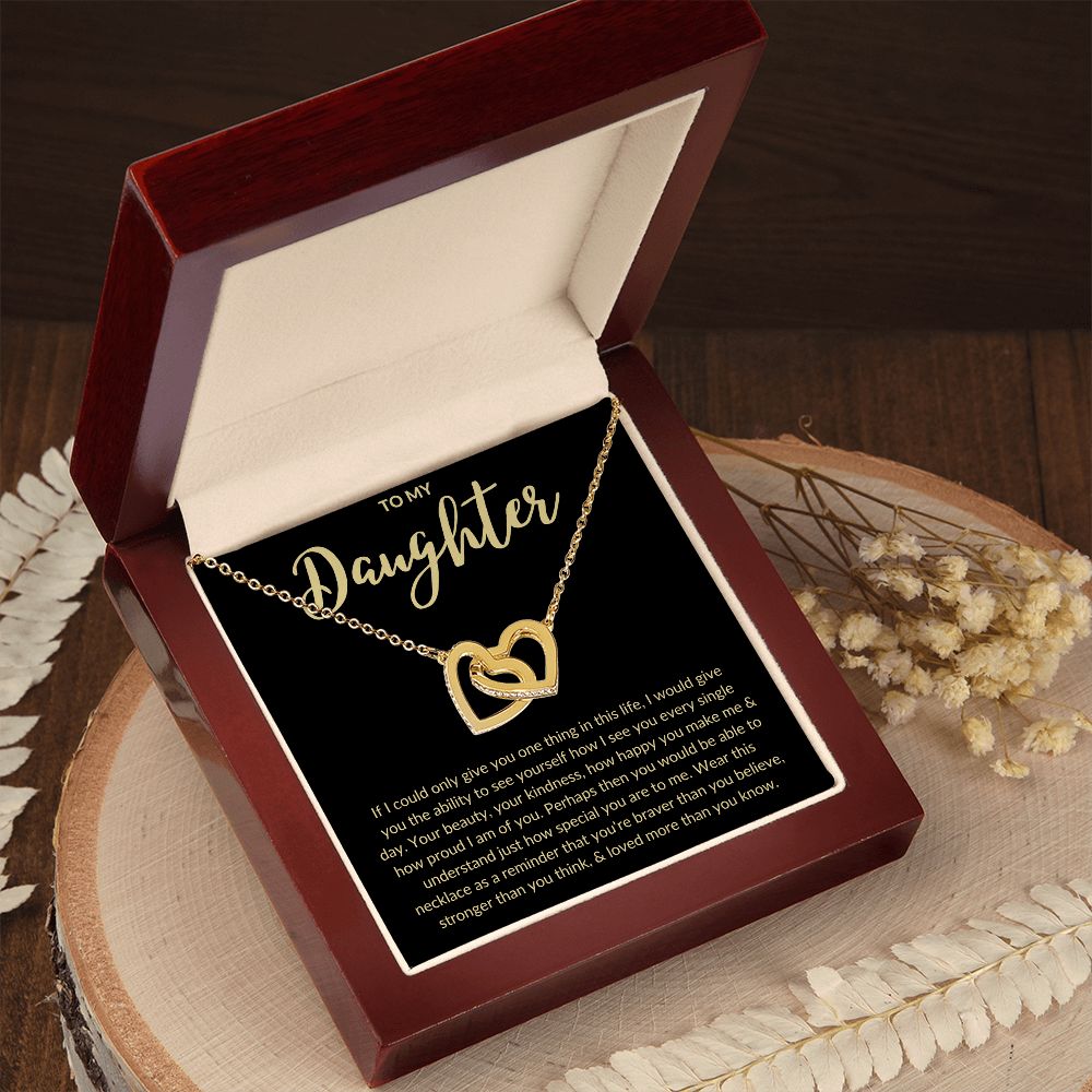 To My Daughter l You are special to me (Interlocking Heart Necklace) - Stacy Style