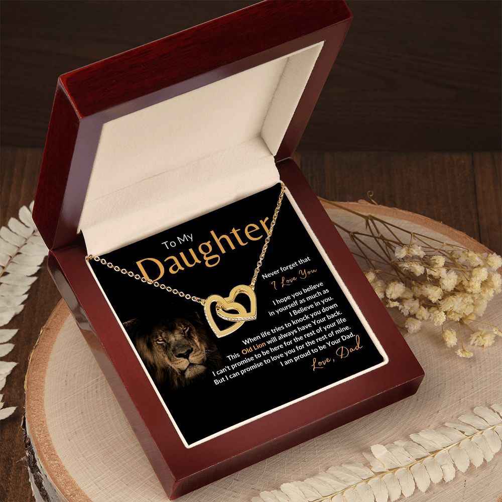 To My Daughter l Never Forget that I Love You (Interlocking Heart Necklace) - Stacy Style