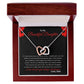 To My Daughter (From Dad) Interlocking Heart Necklace - Stacy Style