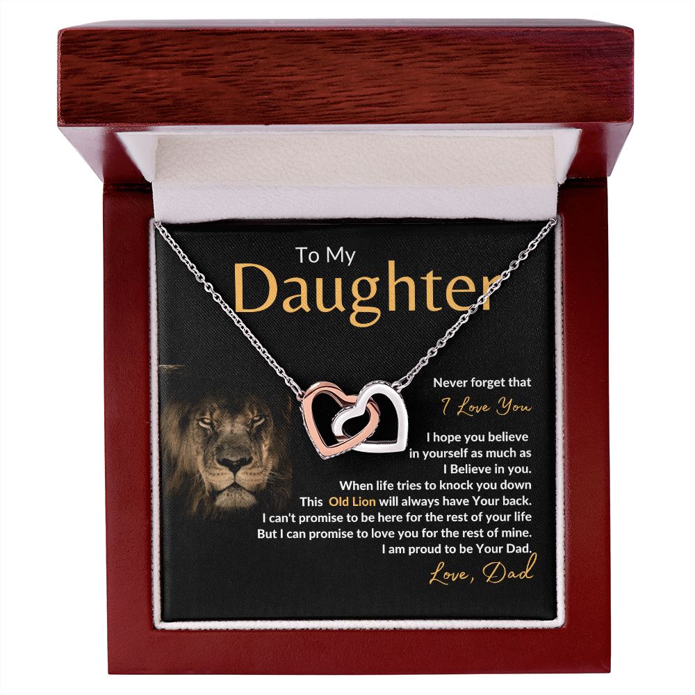 To My Daughter l Never Forget that I Love You (Interlocking Heart Necklace) - Stacy Style