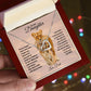 To My Daughter l This Old Lion will always have your back (Interlocking heart Necklace) - Stacy Style