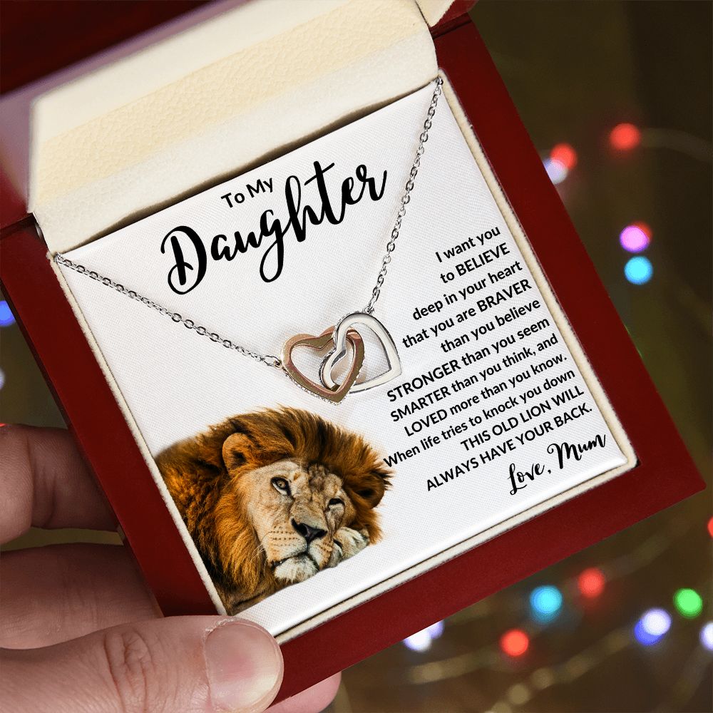 To My Daughter l YOU ARE BRAVER THAN YOU BELIEVE (Interlocking hearts) - Stacy Style