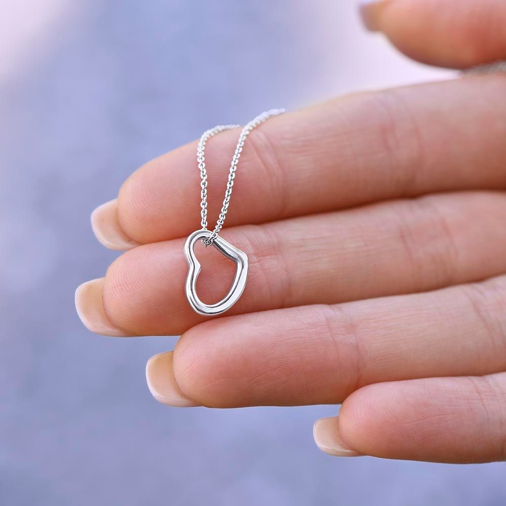 To My Daughter from Dad (Sterling Silver Heart Necklace) - Stacy Style