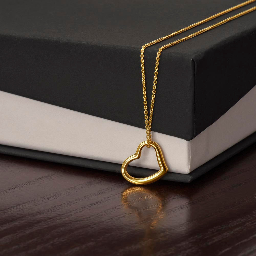 To My Soulmate (Delicate Heart Sterling Silver Necklace) - Stacy Style