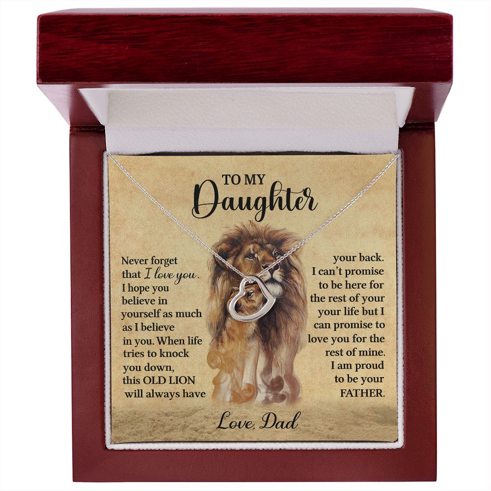 To My Daughter from Dad (Sterling Silver Heart Necklace) - Stacy Style