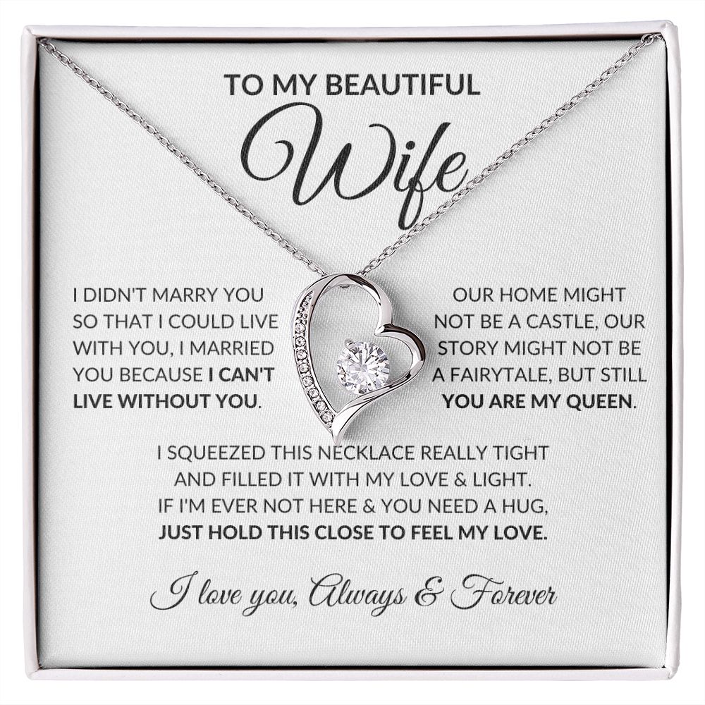 To My Beautiful Wife l I CAN'T LIVE WITHOUT YOU (Forever Love Necklace) - Stacy Style