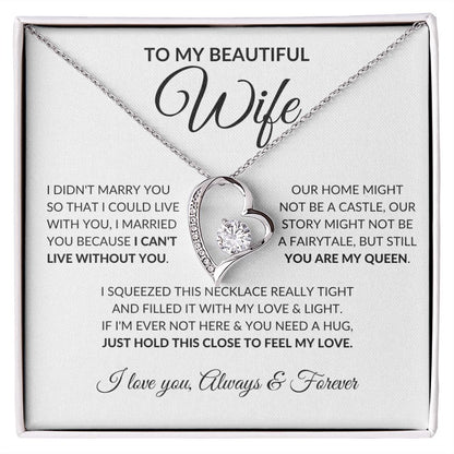 To My Beautiful Wife l I CAN'T LIVE WITHOUT YOU (Forever Love Necklace) - Stacy Style
