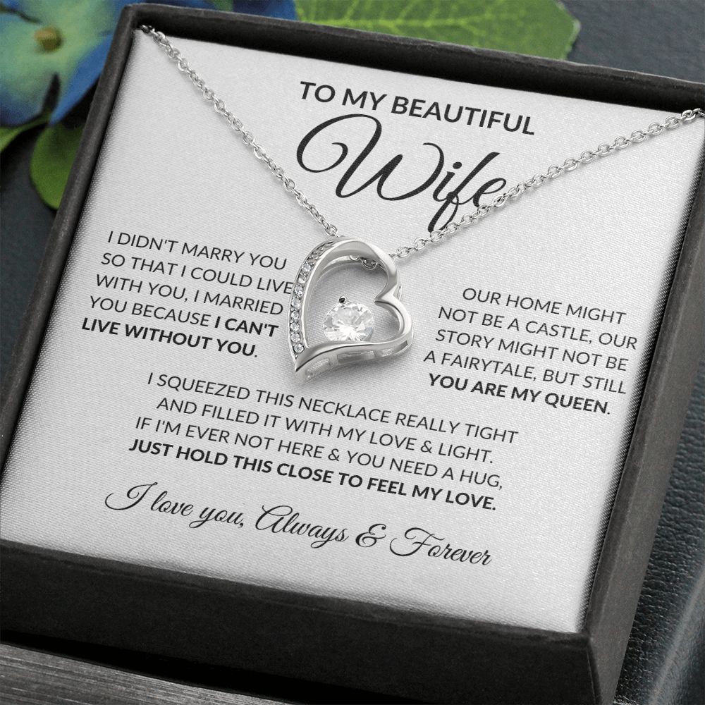 To My Beautiful Wife l I CAN'T LIVE WITHOUT YOU (Forever Love Necklace) - Stacy Style