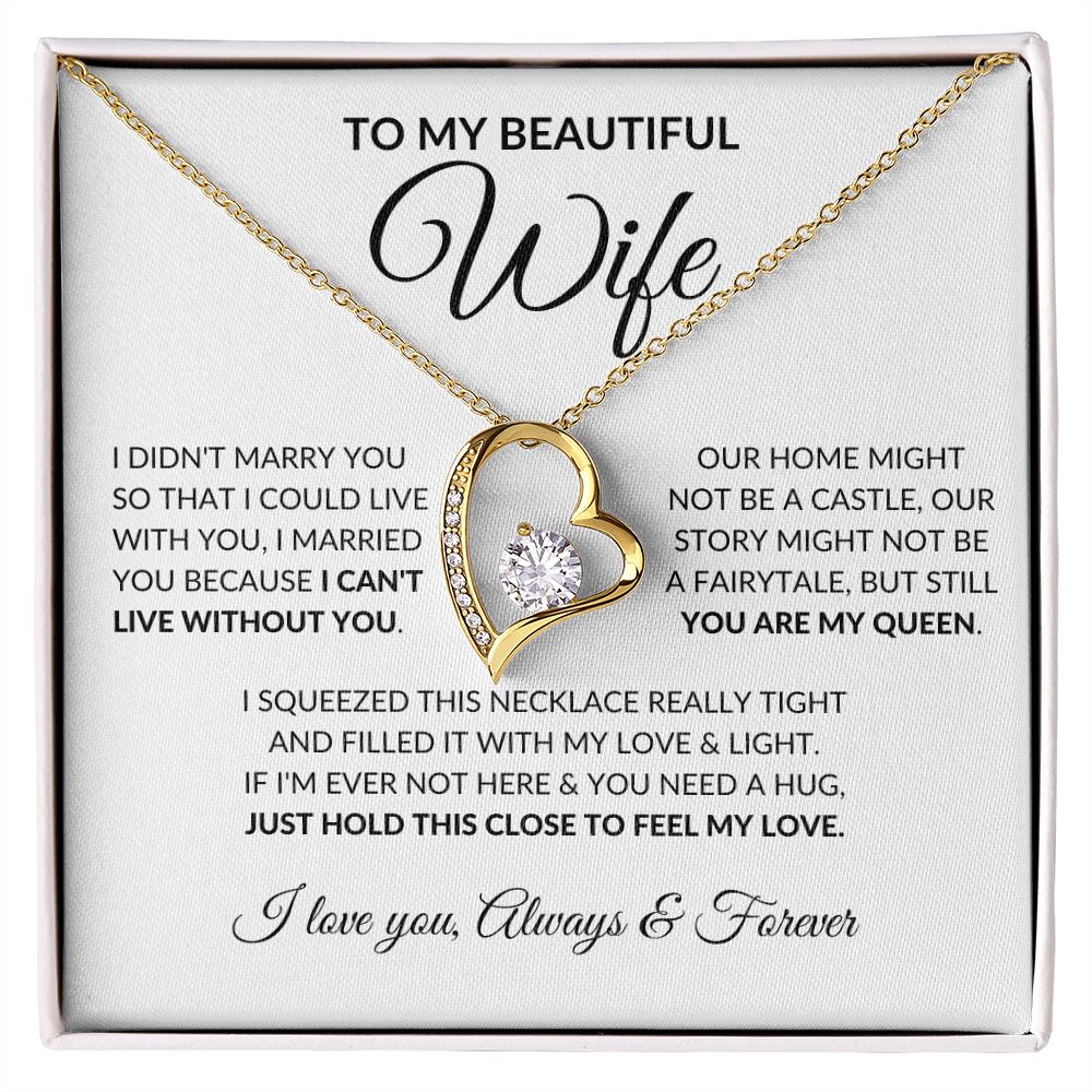 To My Beautiful Wife l I CAN'T LIVE WITHOUT YOU (Forever Love Necklace) - Stacy Style