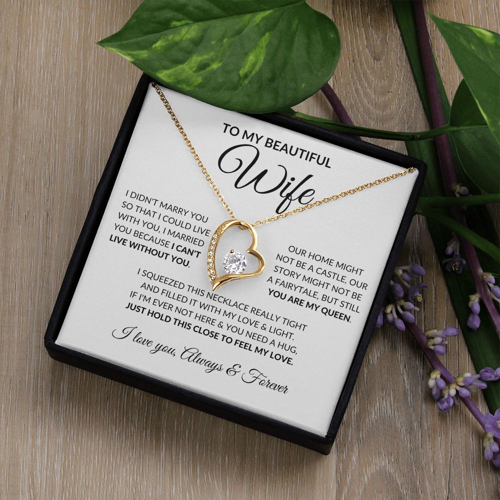 To My Beautiful Wife l I CAN'T LIVE WITHOUT YOU (Forever Love Necklace) - Stacy Style