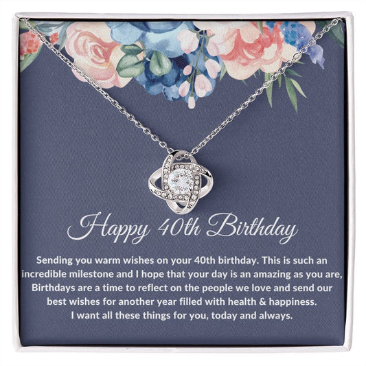 40th Birthday Gift For Women, 40th Birthday Gifts for Best Friend, 40th Birthday Necklace, 40th Birthday Gift for Wife, Daughter, Sister - Stacy Style