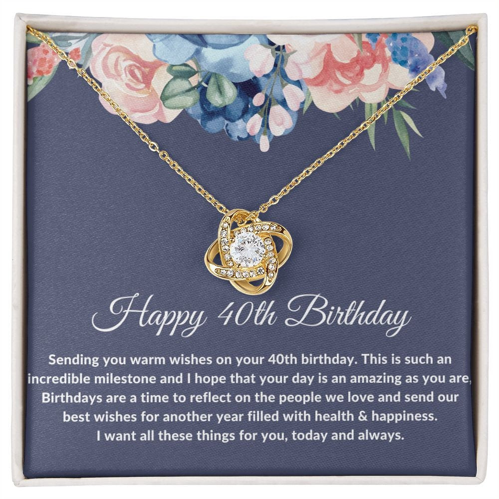 40th Birthday Gift For Women, 40th Birthday Gifts for Best Friend, 40th Birthday Necklace, 40th Birthday Gift for Wife, Daughter, Sister - Stacy Style